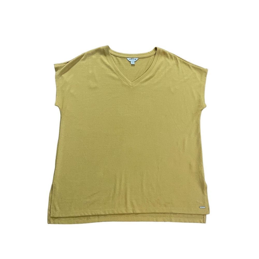 Orvis womens yellow basic top sz XL